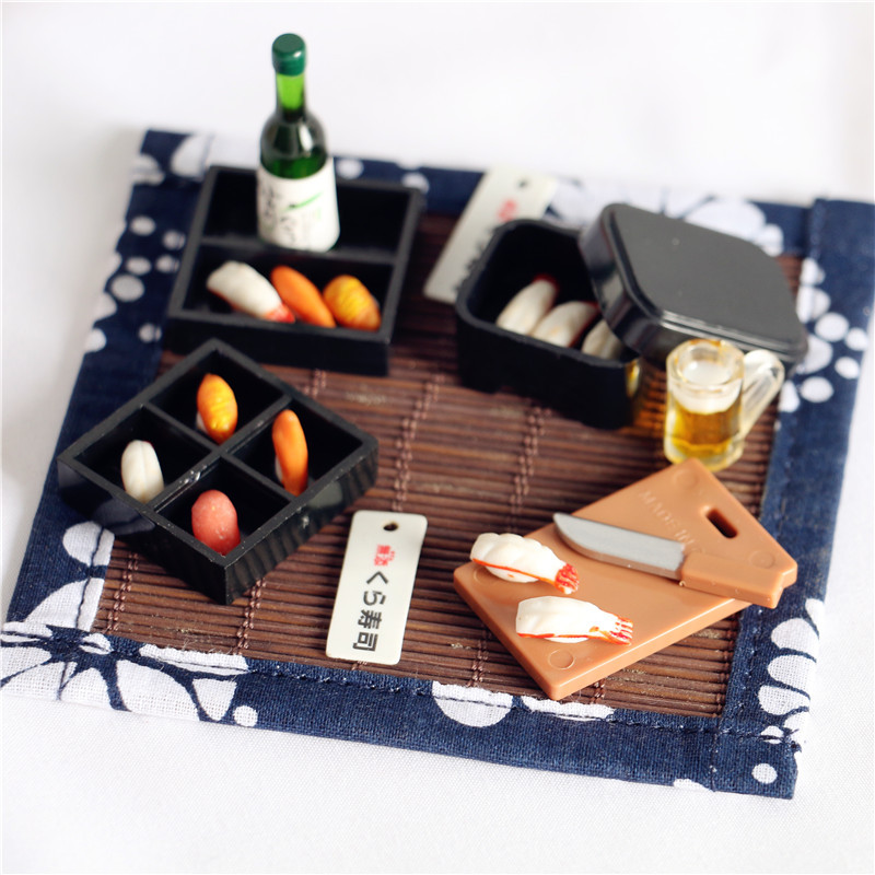 Home Cooking Japanese Food - Miniautre Sushi Dollhouse Mini Scale Sake