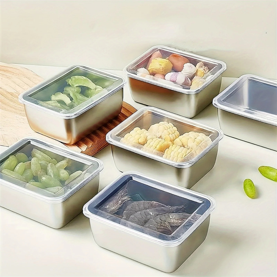 Home Cooking Food - 1/3/5pcs Stainless Steel Food Storage Box