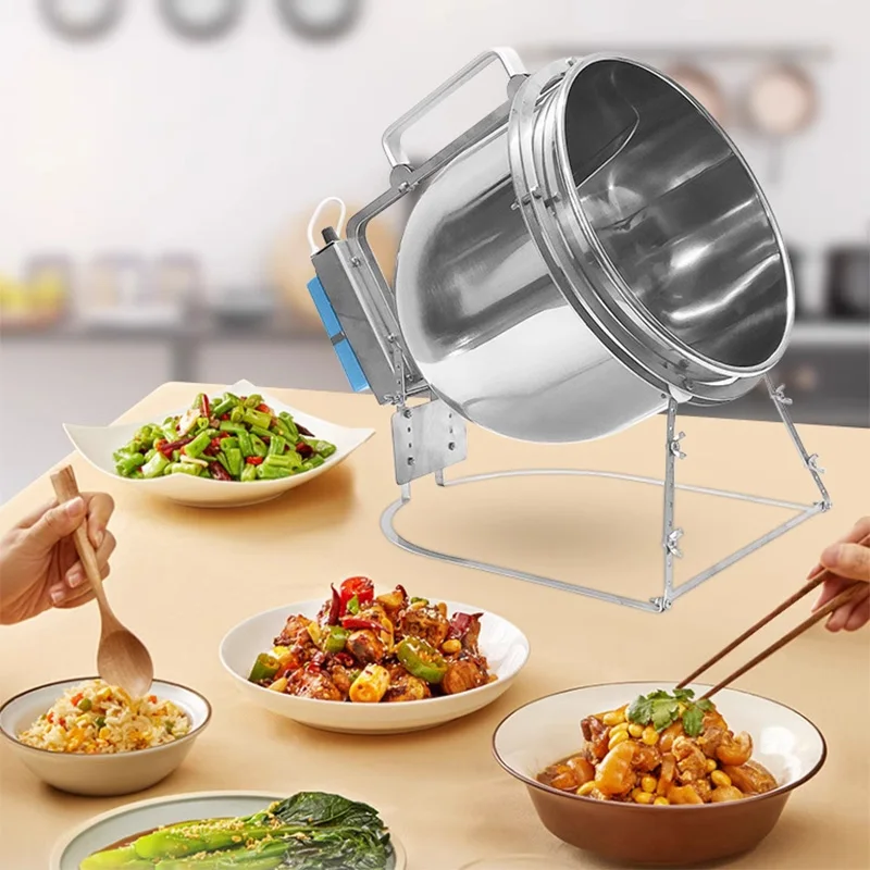 Stainless Steel Stir Fryer Lar - Home Cooking Machine ulasan dan harga