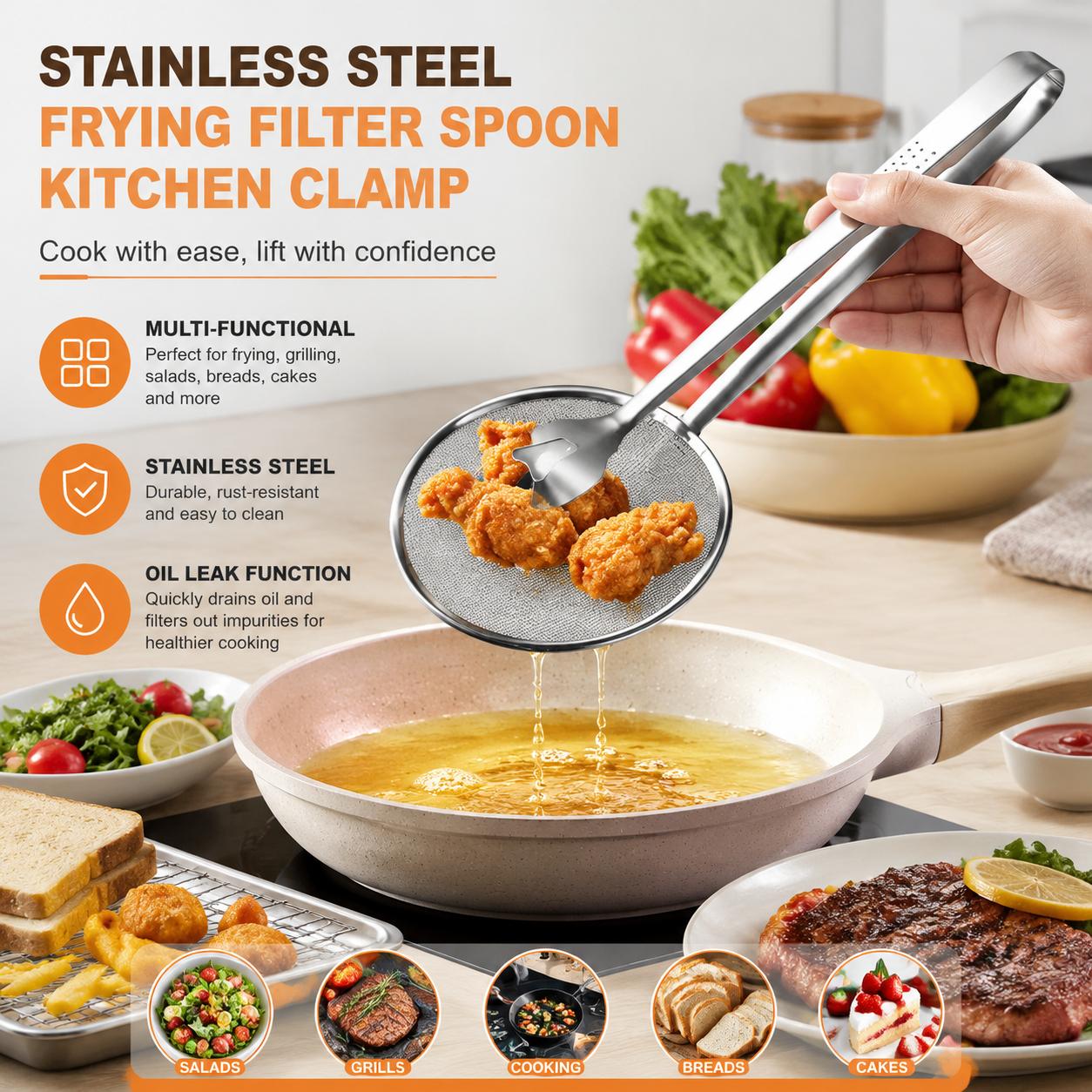 Stainless Steel Fine Mesh Stra - Home Cooking Oil Filter ulasan dan harga