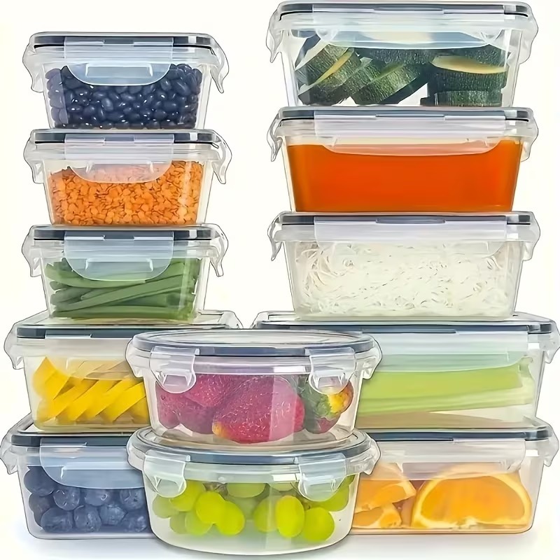 4-Piece Clear Food Storage Con - Home Cooking Food ulasan dan harga