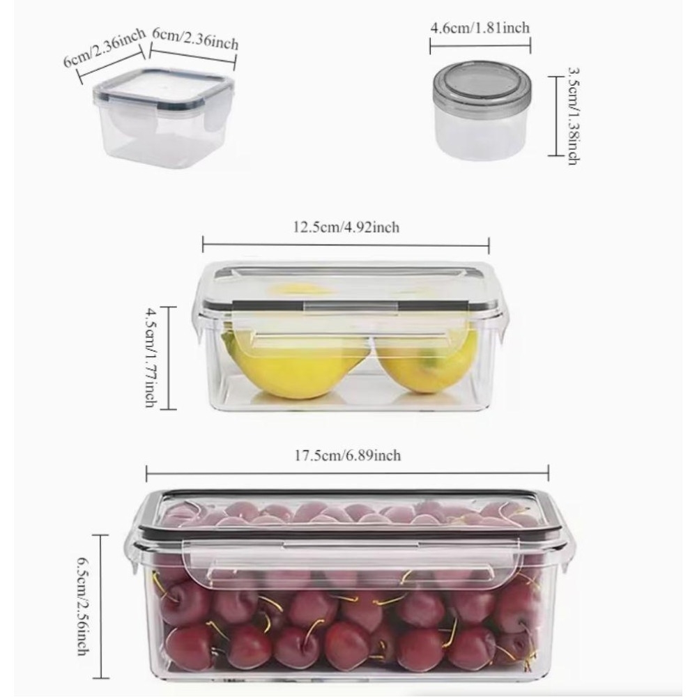 4-Piece Clear Food Storage Con - Home Cooking Food ulasan dan harga