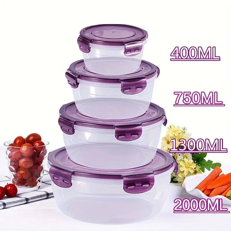 4 Plastic Food Storage Contain - Home Cooking Food ulasan dan harga