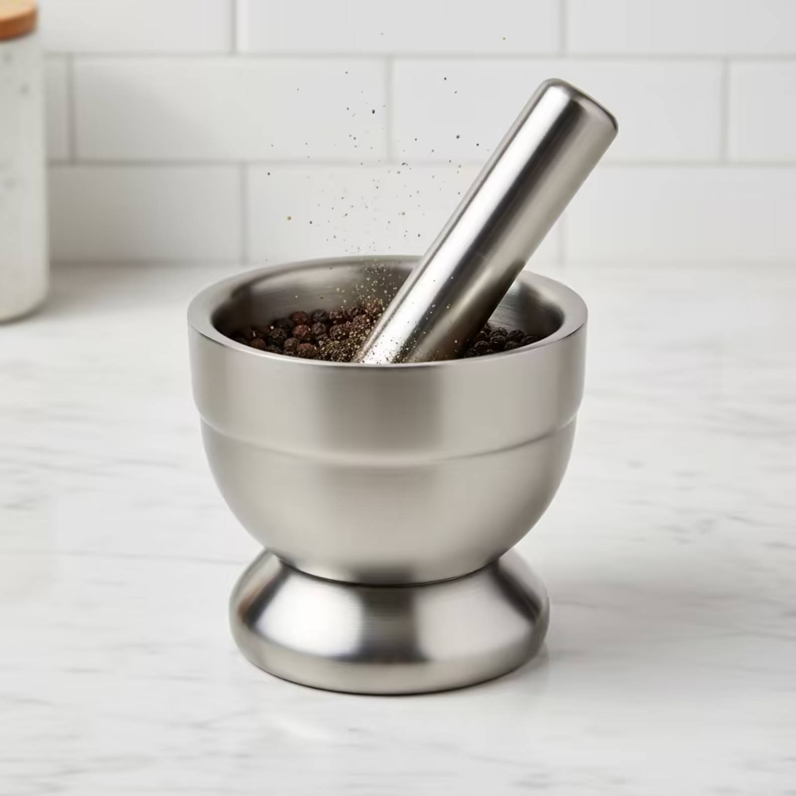 Mortar and Pestle with Lid Mes - Home Cooking In ulasan dan harga