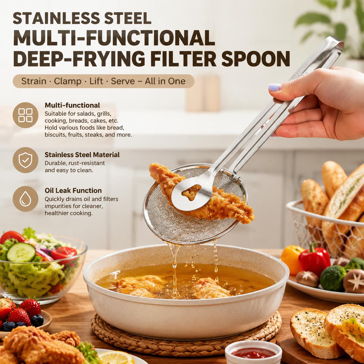 Stainless Steel Fine Mesh Stra - Home Cooking Oil Filter ulasan dan harga