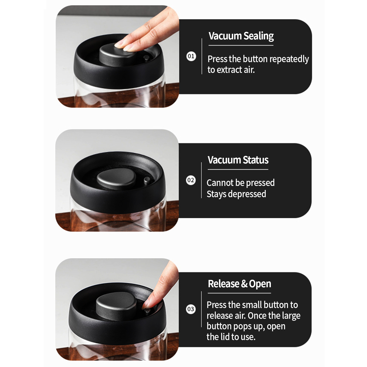 OANKR Vacuum Coffee Canister 5 - Home Cooking Food ulasan dan harga