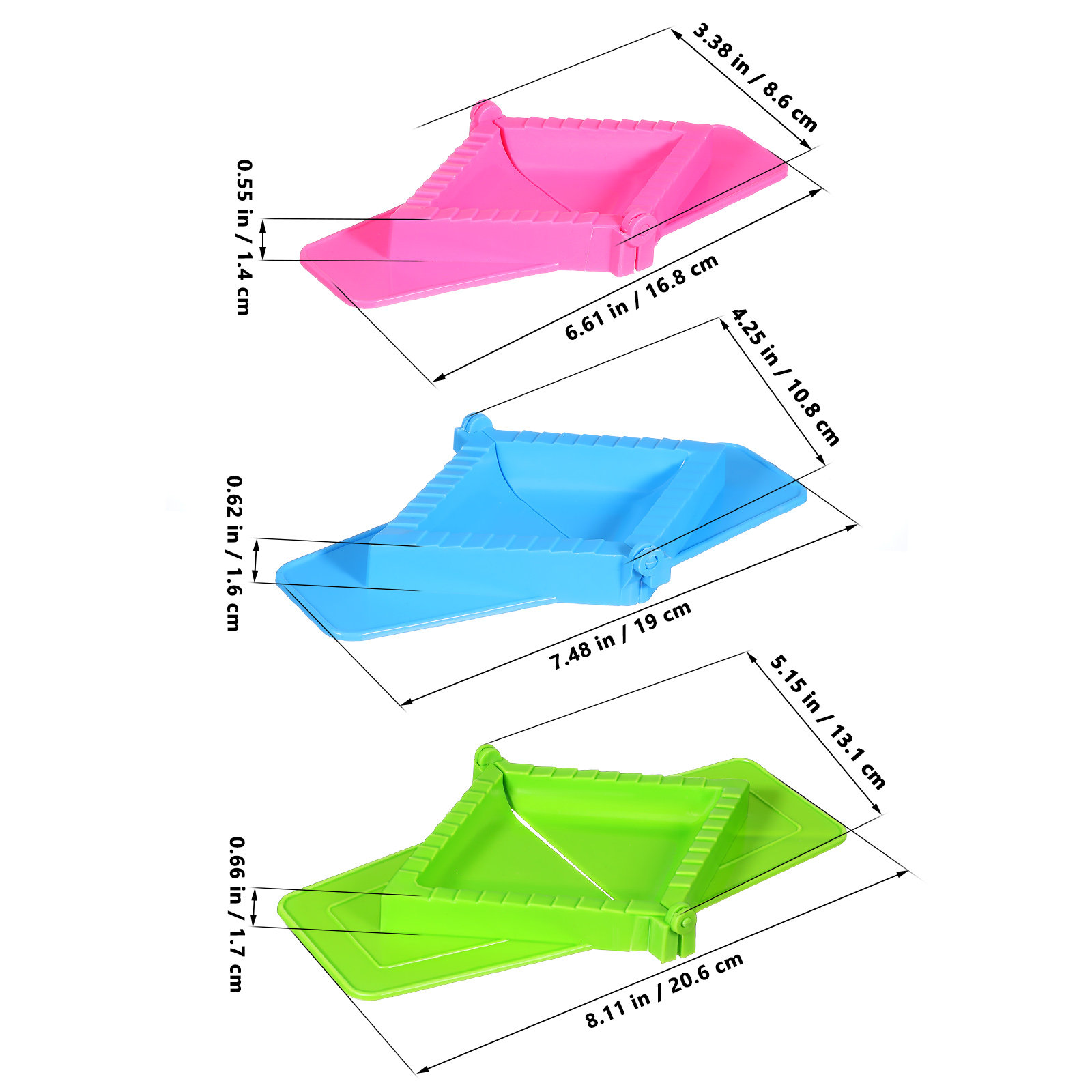 3Pcs Dumpling Mold Set Plastic - Gyoza Dumpling Maker ulasan dan harga