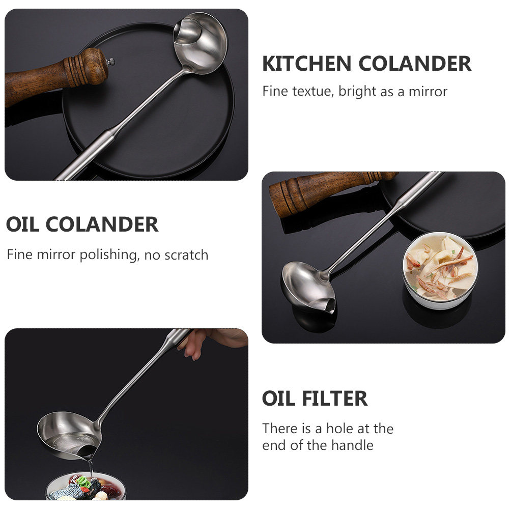 1Pcs Oil Filter Spoon Stainles - Home Cooking Oil Filter ulasan dan harga