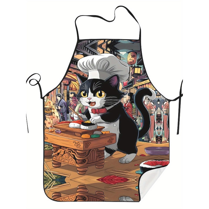 Funny Sushi Chef Cat Cartoon K - Home Cooking Japanese Food ulasan dan harga