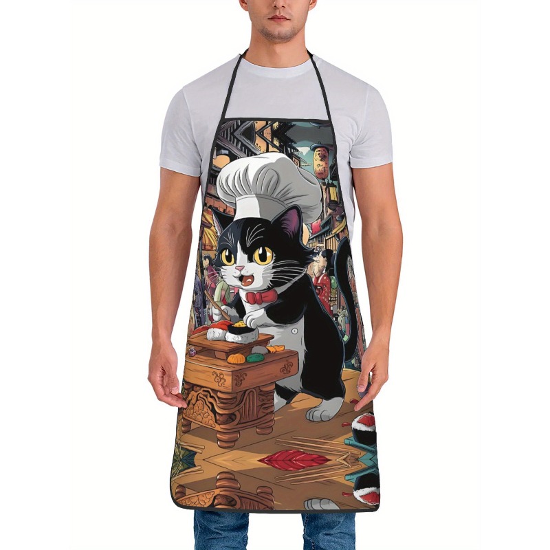 Funny Sushi Chef Cat Cartoon K - Home Cooking Japanese Food ulasan dan harga