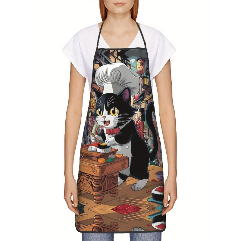Funny Sushi Chef Cat Cartoon K - Home Cooking Japanese Food ulasan dan harga