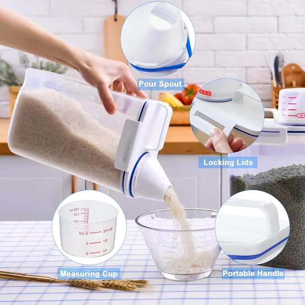 Rice Dry Food Storage Containe - Home Cooking Food ulasan dan harga