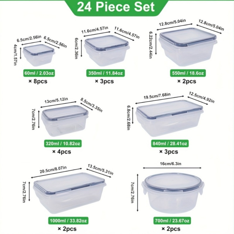 48PCS BPA-Free Food Storage Se - Home Cooking Food ulasan dan harga