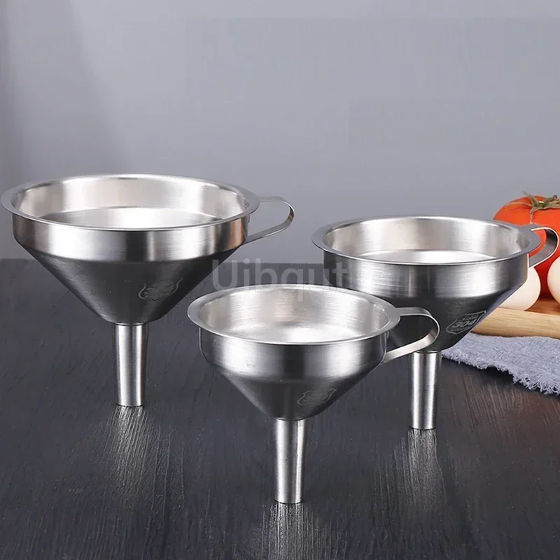 304 Stainless Steel Funnel Met - Home Cooking Oil Filter ulasan dan harga